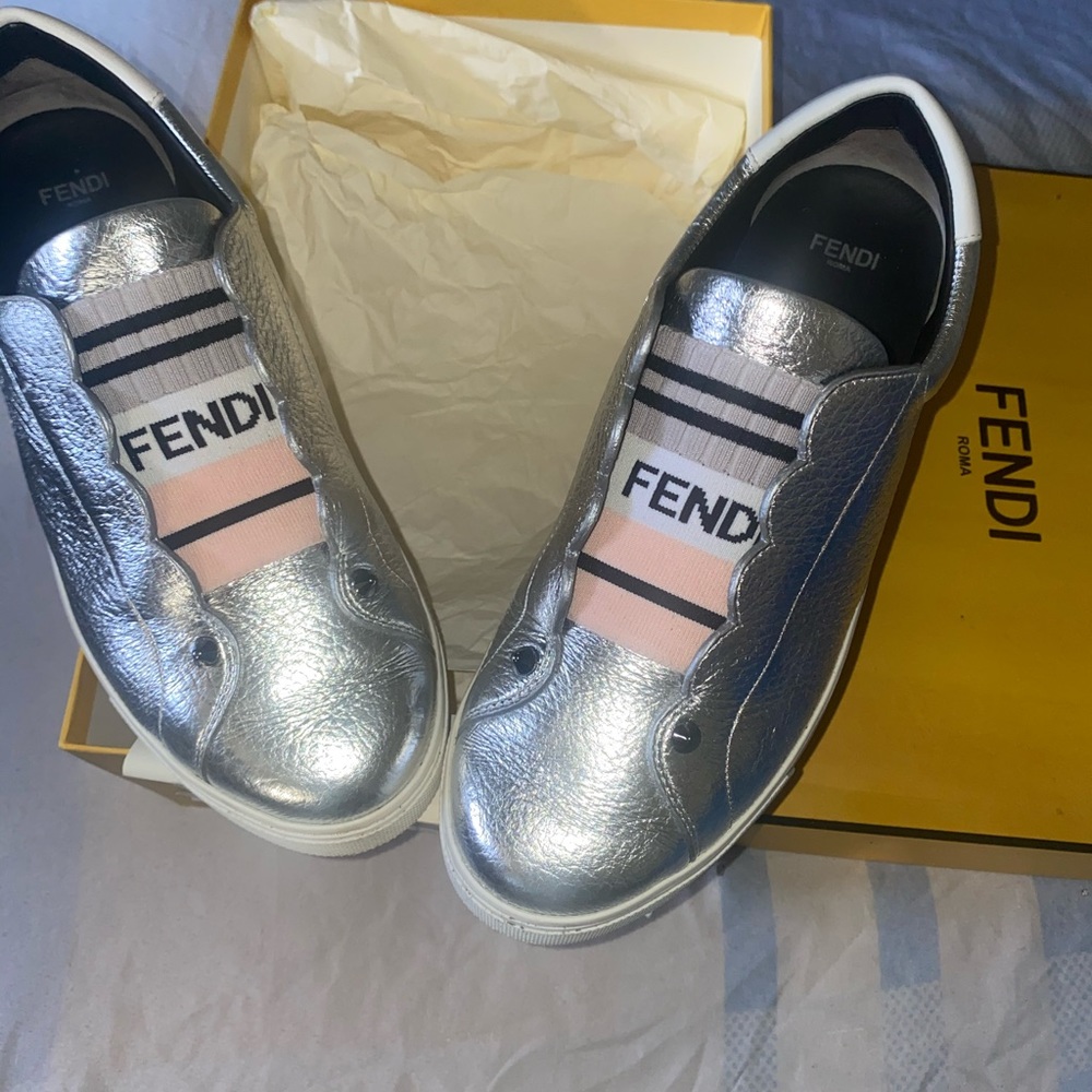 Silver Fendi Sneakers